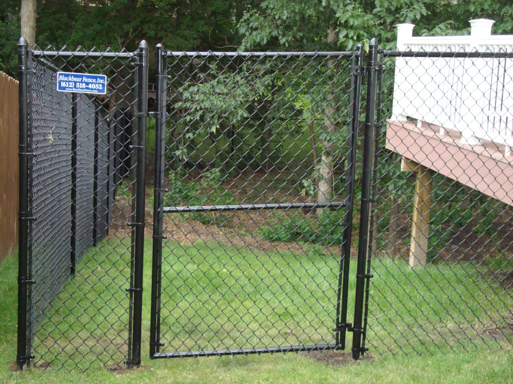 Chain Link Black Vinyl Fence Gate