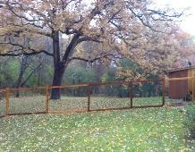 Chain Link Cedar Framed Fence California